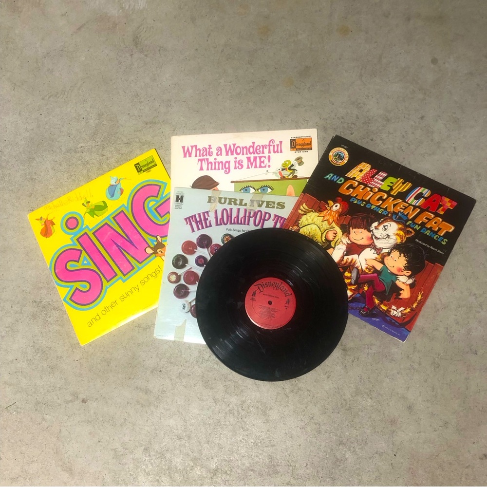Amazing Vintage Children’s Record Bundle of 5 qty albums including some Disney
